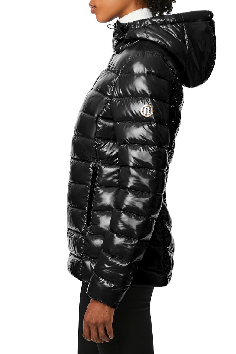 Cire Hooded Puffer Jacket, Alternate, color, BLACK