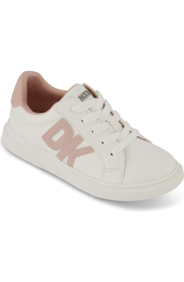 DKNY Kids' Celia Bonnie Sneaker, Main, color, White/ Pink