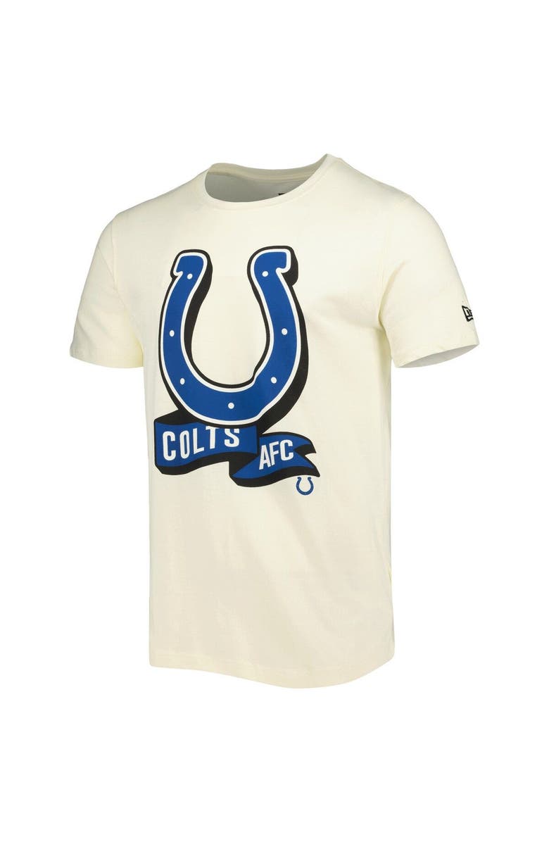 New Era Men's New Era Cream Indianapolis Colts Sideline Chrome T-Shirt, Alternate, color, 