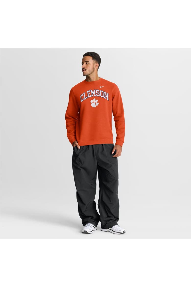 Men's Nike Orange Clemson Tigers Arch Pullover Sweatshirt, Alternate, color, Orange