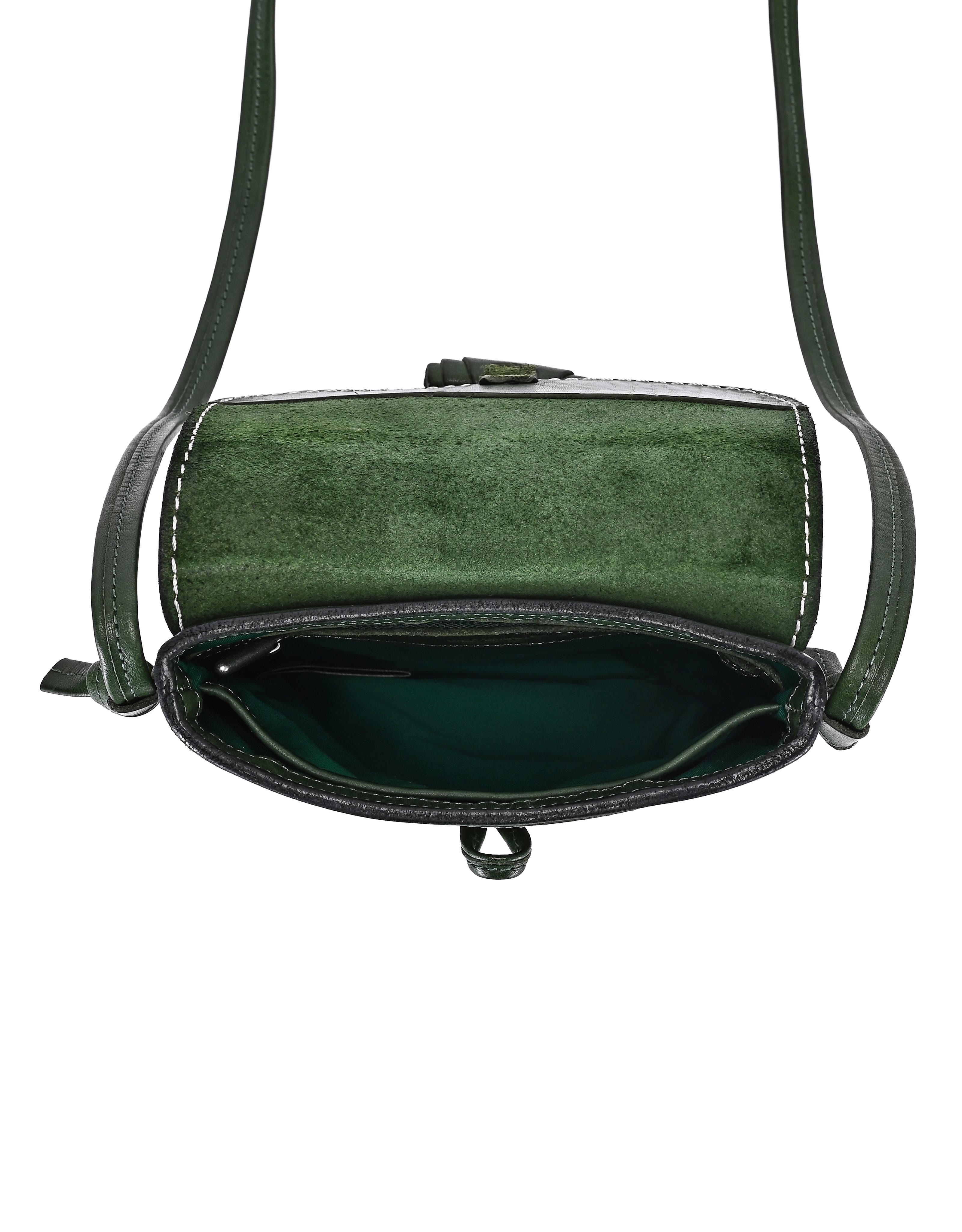 Ixia Genuine Leather Minimal Everyday Crossbody, Alternate, color, Green