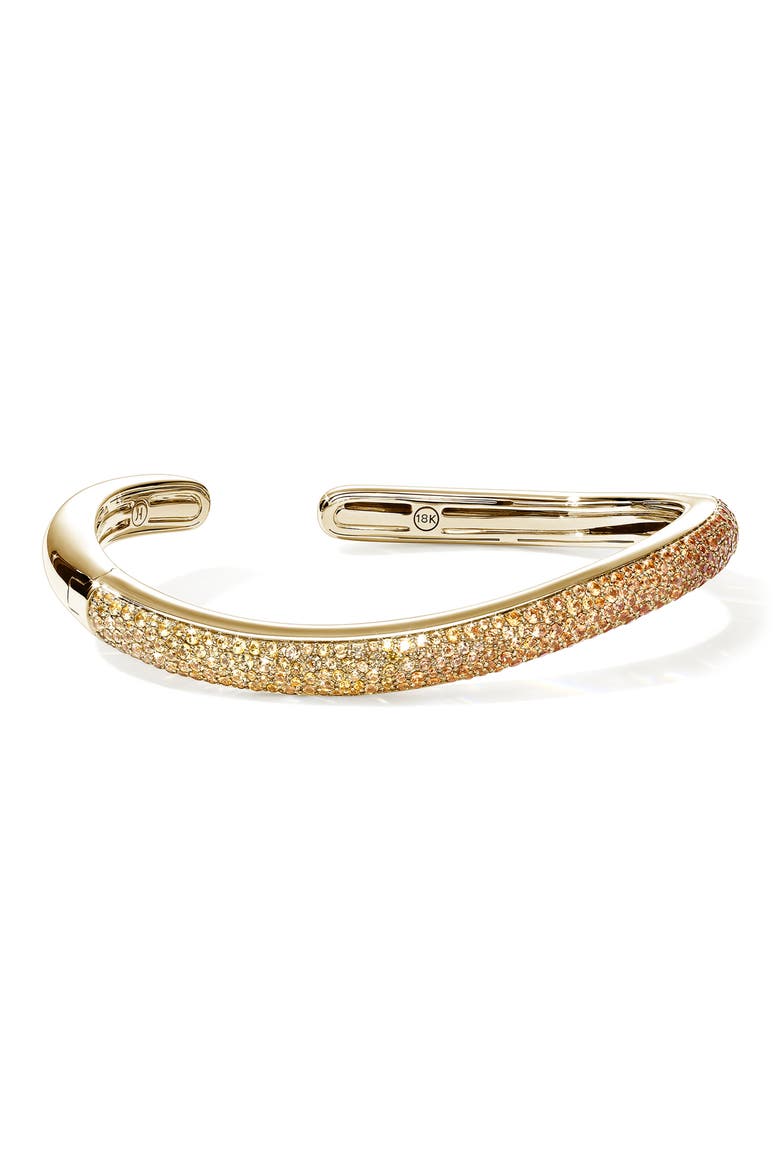 Artisan Series 18k Gold Sapphire Ombre Surf Cuff, Alternate, color, GOLD