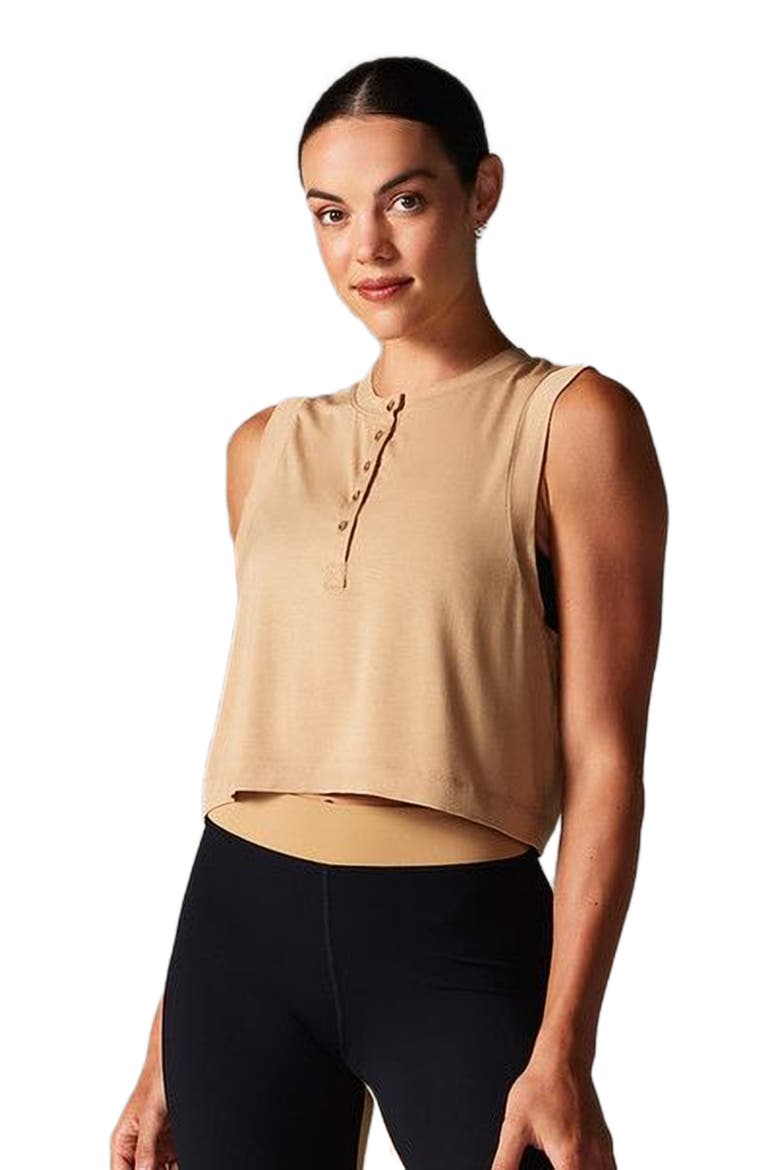 Henley Muscle Tank, Alternate, color, CAMEL
