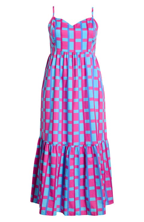 Devania Brush Cabana Flowy Maxi Dress (Plus)