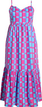 SUGARLIPS Devania Brush Cabana Flowy Maxi Dress