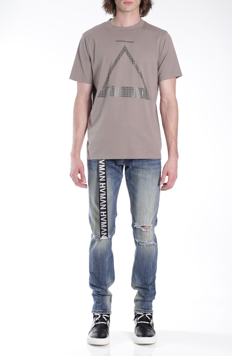 HVMAN Triangle Logo Cotton Graphic Tee, Alternate, color, 