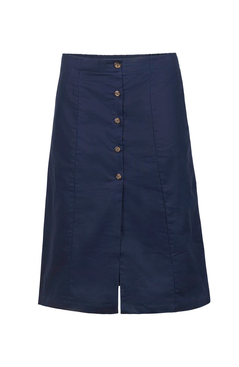 Hope & Henry Linen Button Front Skirt, Alternate, color, Navy Linen