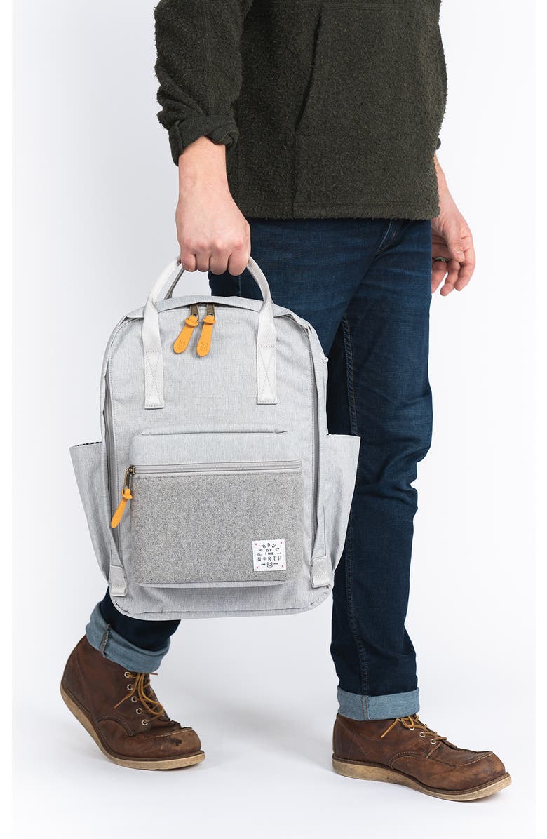 Product of the North Elkin Sustainable Diaper Backpack, Alternate, color, Heather Grey