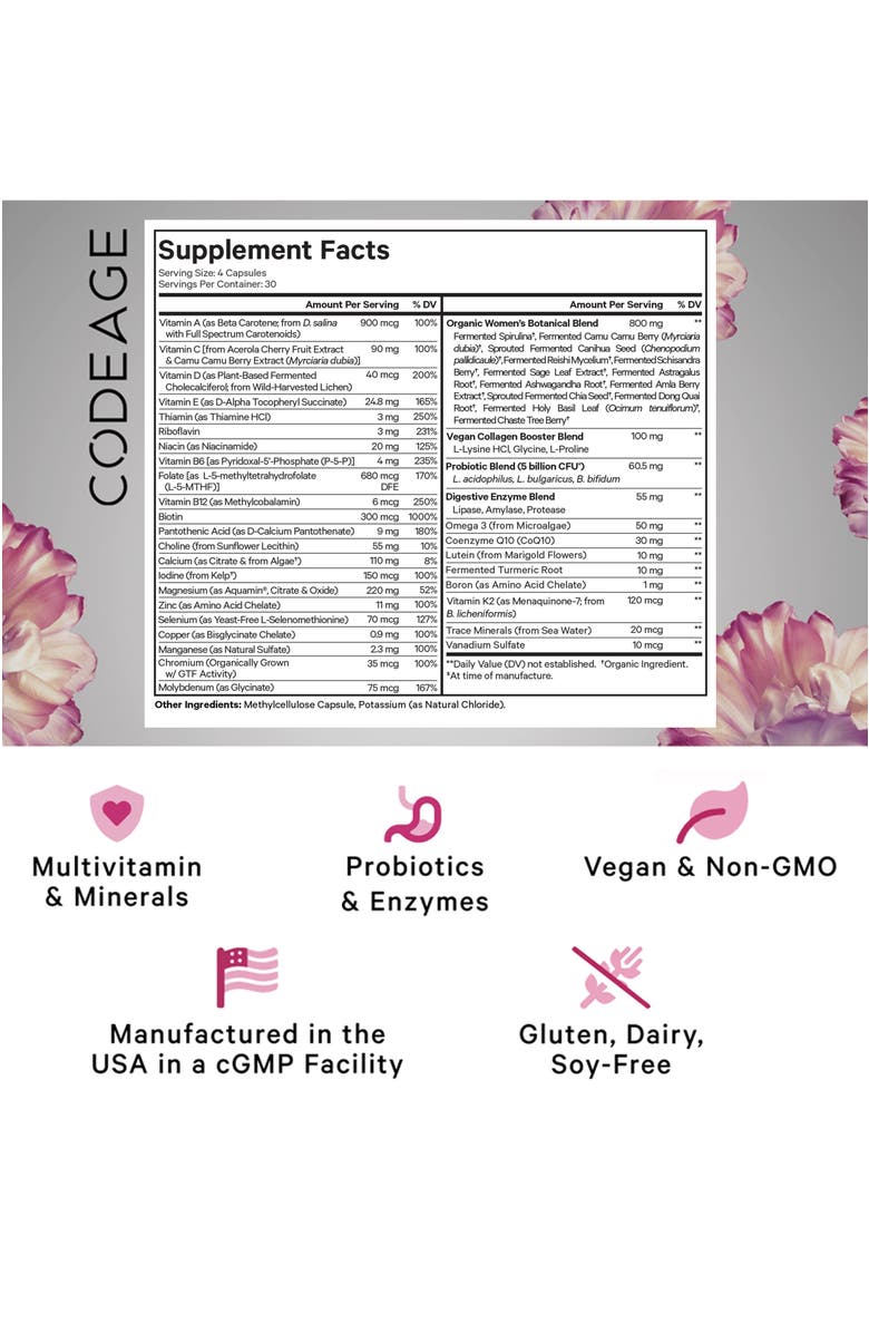 Women's Daily Multivitamins Minerals & Probiotics Supplement