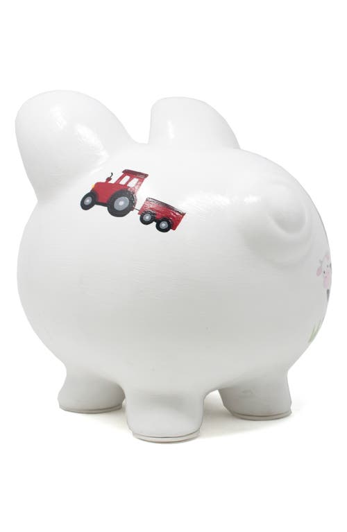 Child To Cherish Banyard Piggy Bank In White
