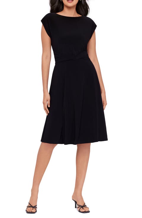 Auri Boat Neck Stretch Jersey Dress