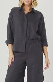 Splendid Stella Linen Button-Up Shirt