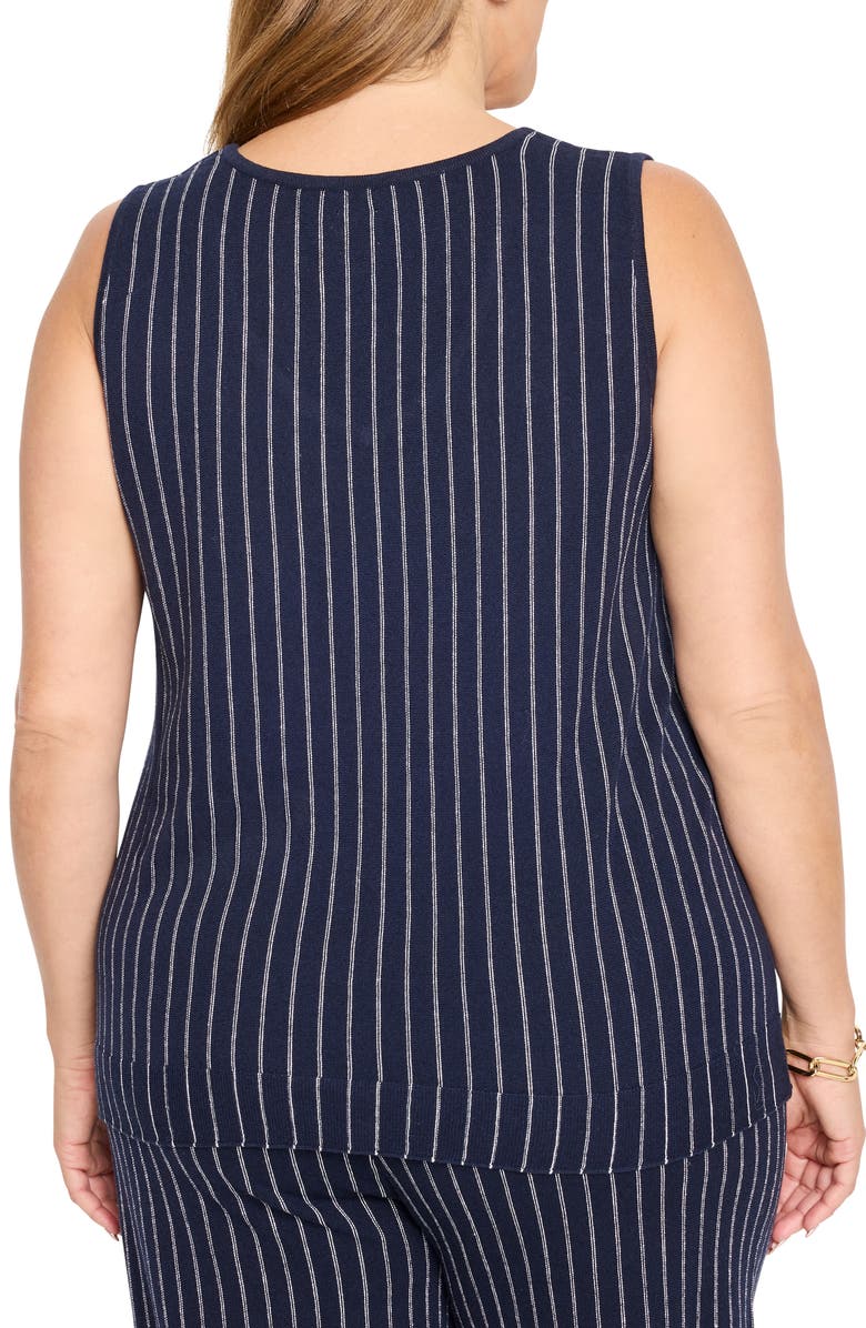 NIC+ZOE Destination Stripe Sweater Tank, Alternate, color, Indigo Multi