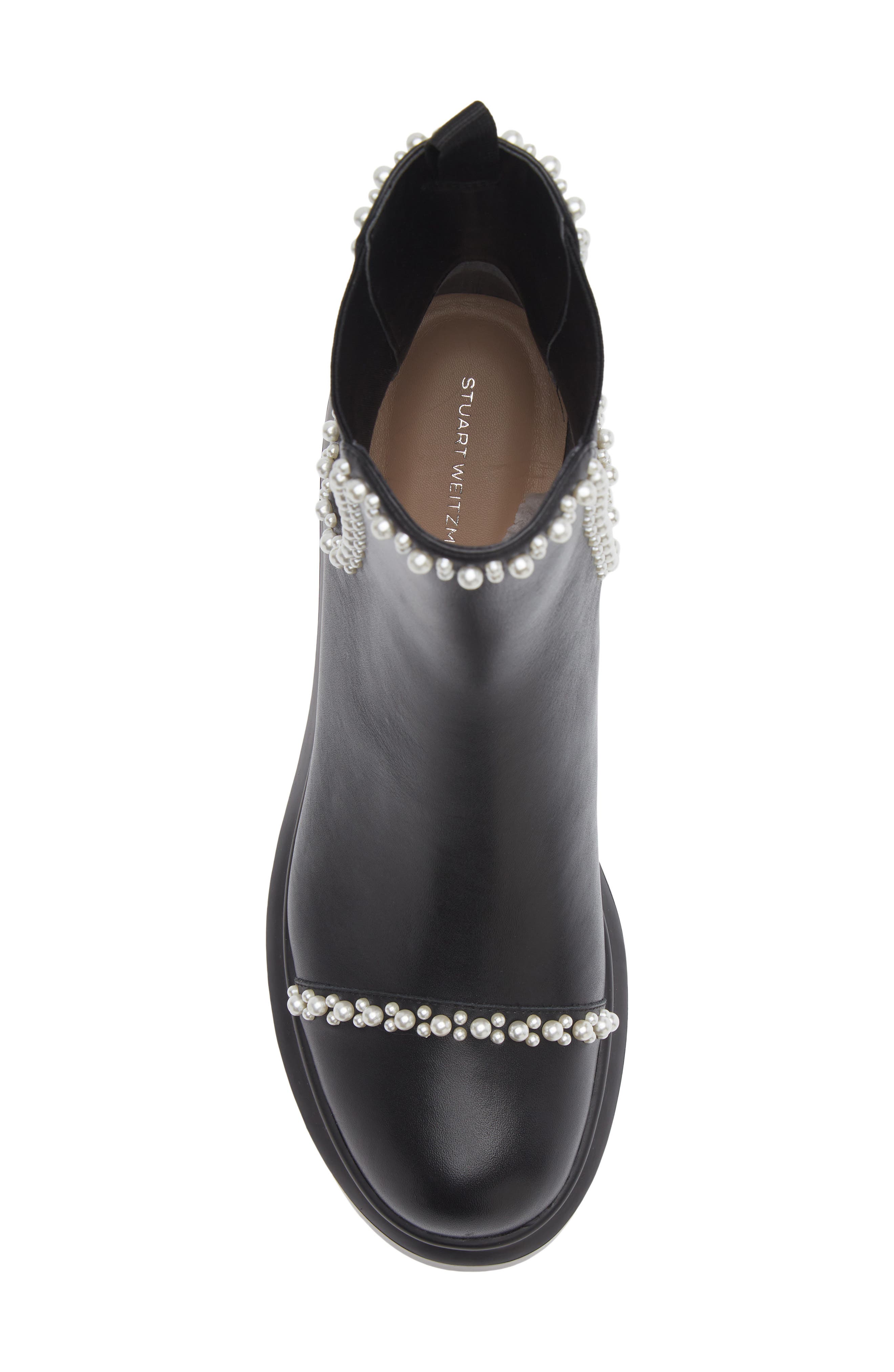 Norah Demipearl Chelsea Boot, Alternate, color, BLACK