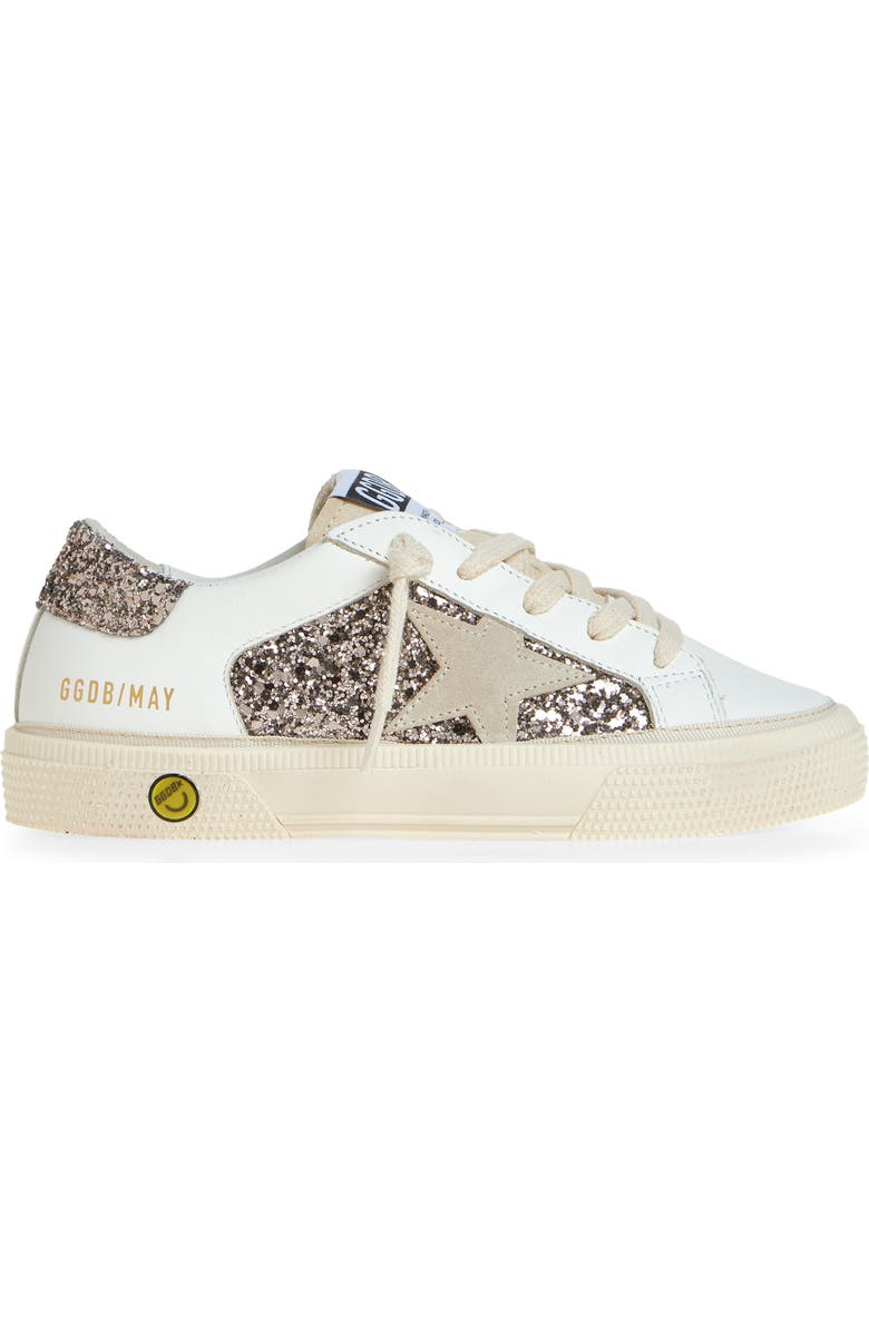 Golden Goose Kids' May Sneaker, Alternate, color, White/ Cinder/ Seed Pearl