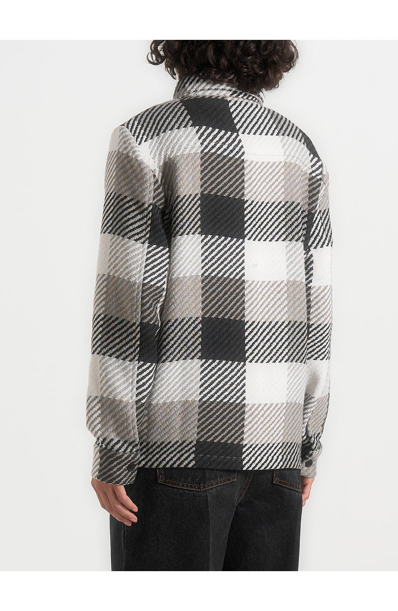 Manière De Voir Rune Unisex Check Overshirt, Alternate, color, Black