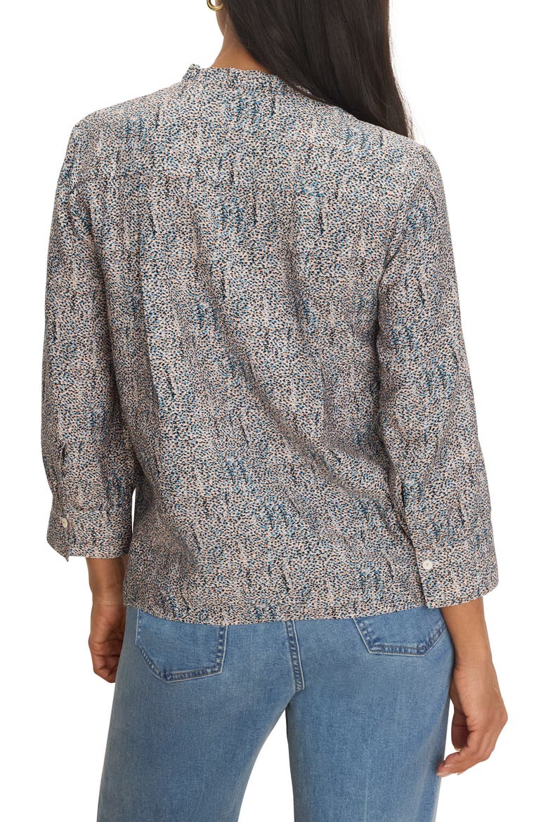 Sun Speckle Ruffle Neck Top, Alternate, color, NEUTRAL MULTI