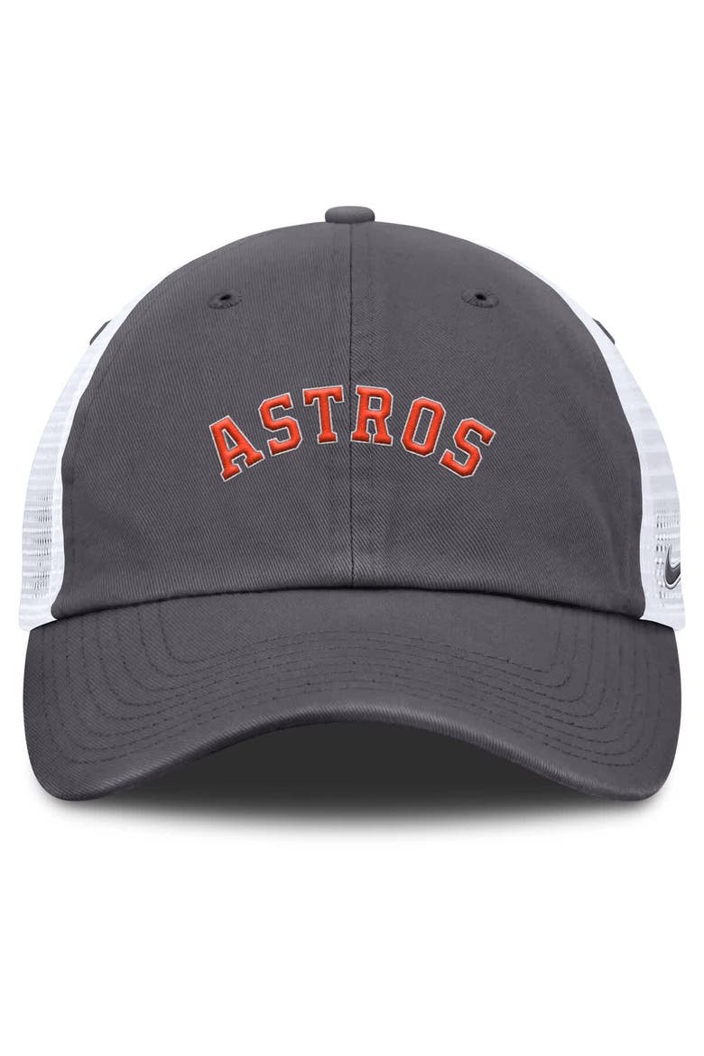 Men's Nike Gray Houston Astros Wordmark Club Adjustable Trucker Hat, Alternate, color, Gray