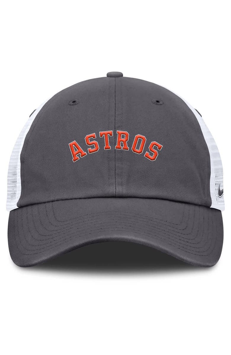 Nike Men's Nike Gray Houston Astros Wordmark Club Adjustable Trucker Hat, Alternate, color, Gray
