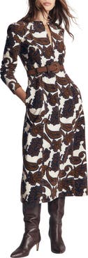 Boden Una Paisley Corduroy Midi Dress