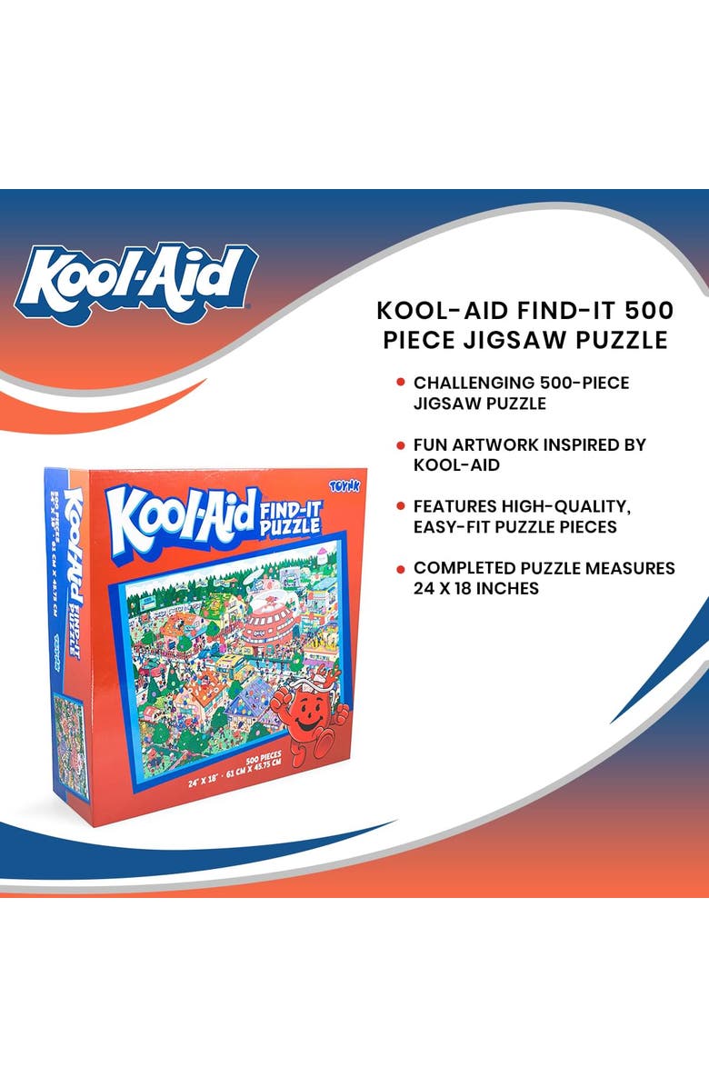 Toynk Kool-Aid Find-It 500 Piece Jigsaw Puzzle, Alternate, color, Multi-Color