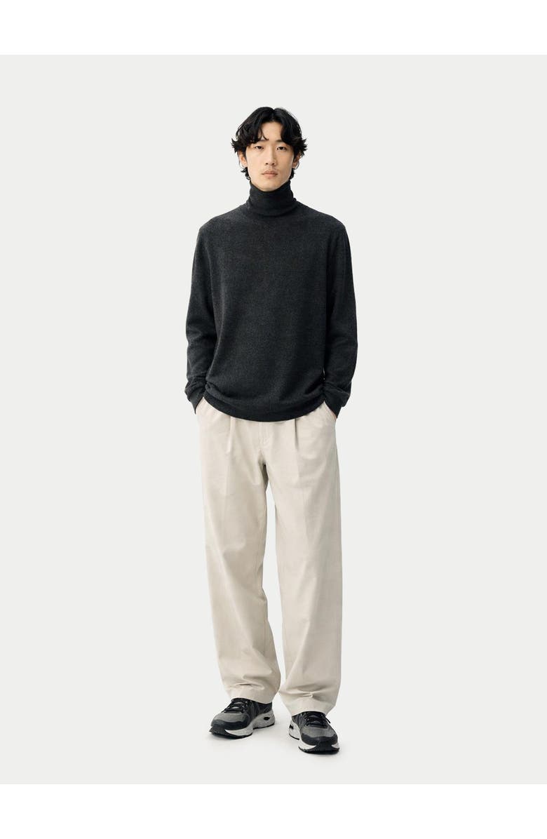 Gobi Cashmere Timeless Turtleneck Cashmere Sweater, Alternate, color, Charcoal