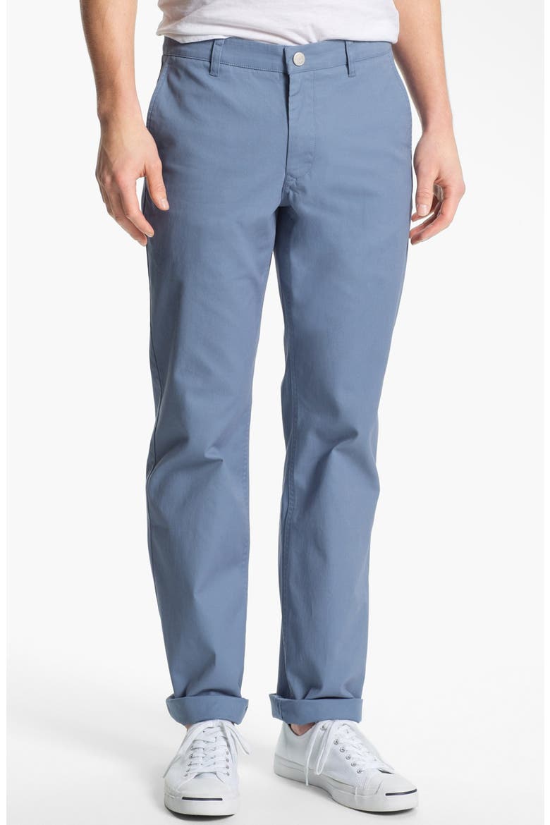 Straight Fit Washed Chinos, Main, color, INFINITY