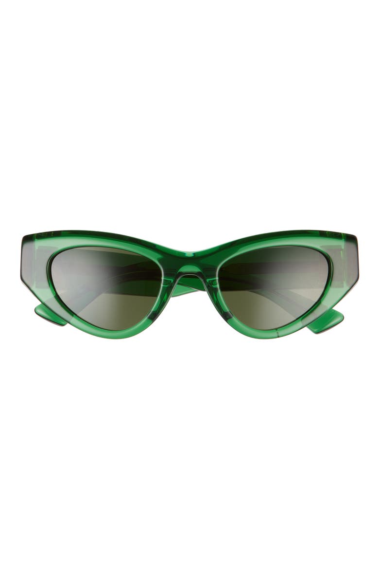 49mm Cat Eye Sunglasses, Main, color, GREEN