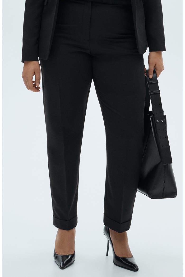 Straight Suit Pants, Alternate, color, BLACK