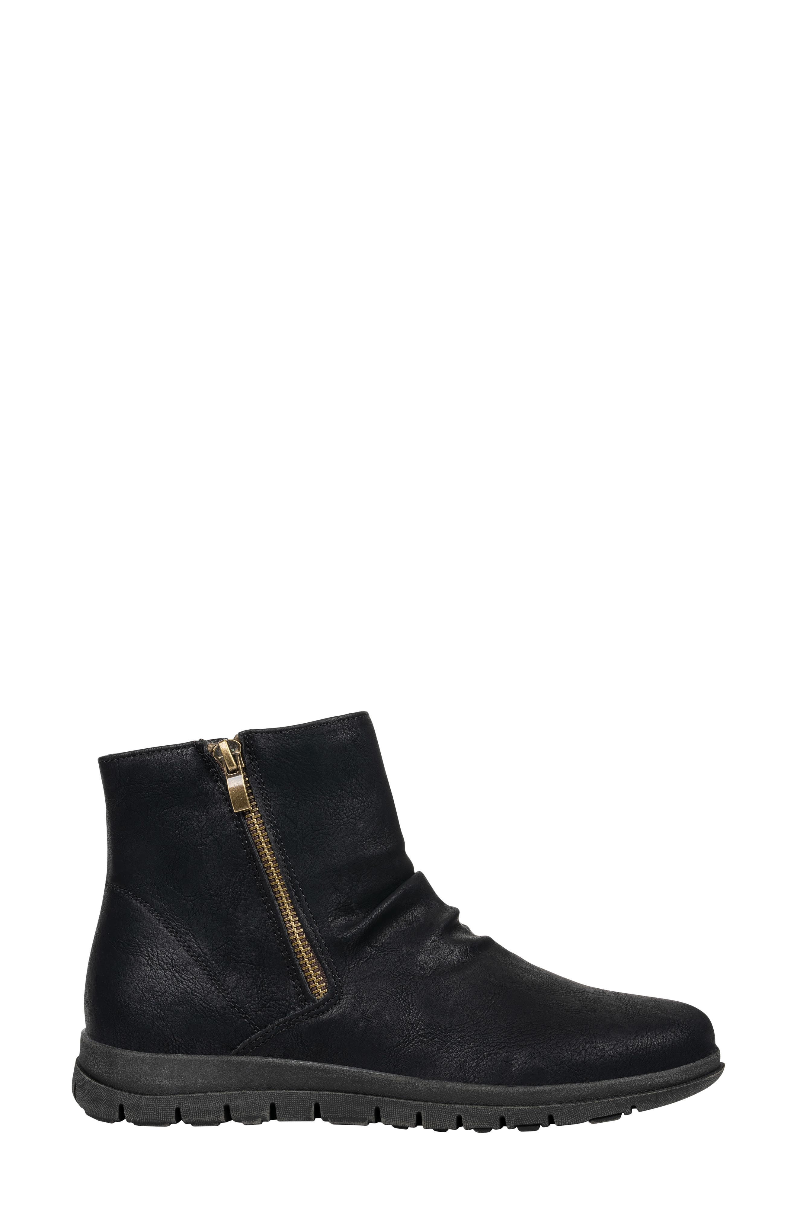 Fremont Faux Leather Ankle Boot, Alternate, color, BLACK