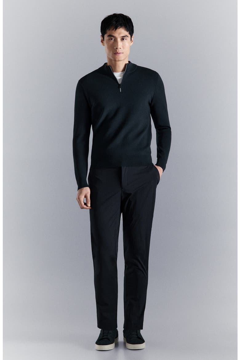 Comfort Quarter Zip Sweater, Alternate, color, NAVY