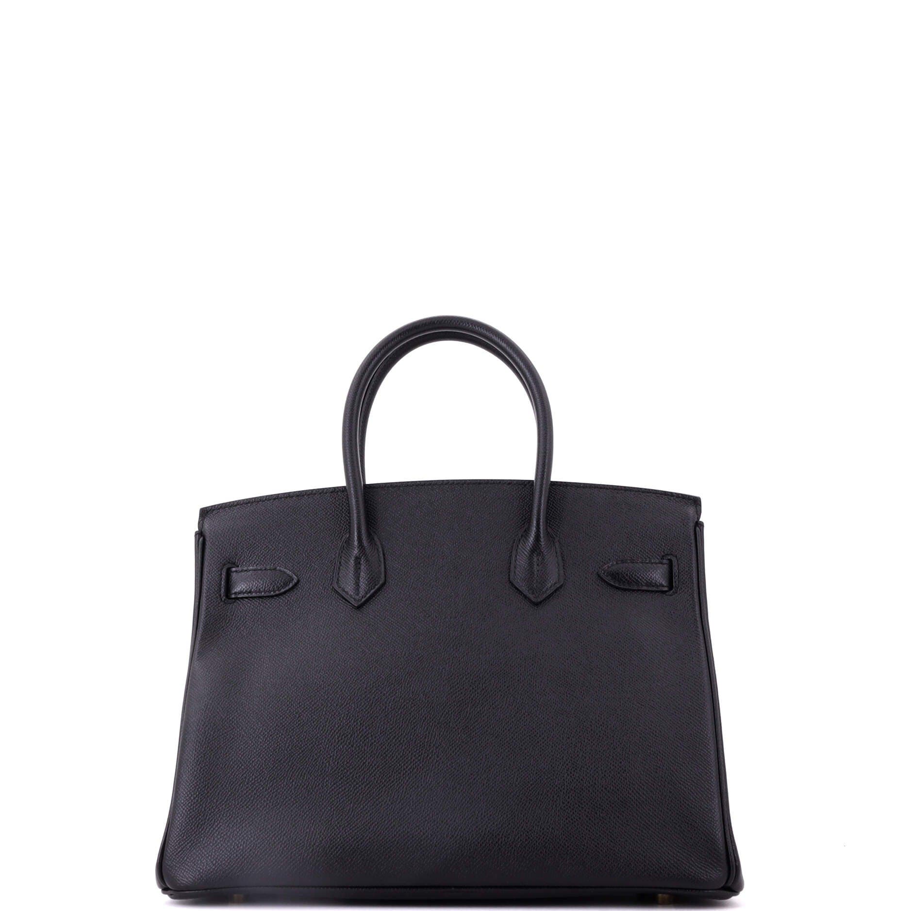 Birkin Handbag Black Epsom with Gold Hardware 30, Alternate, color, Black
