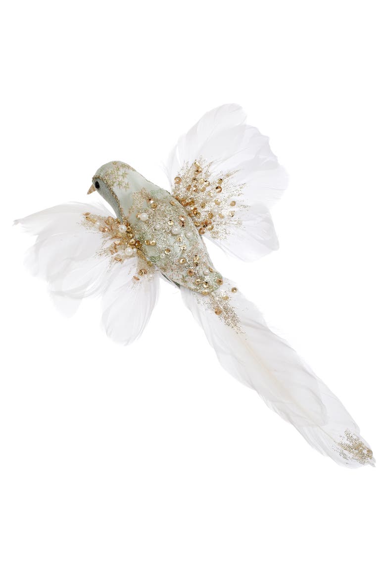 Elegant Feathered Bird, Set of 12, Main, color, White