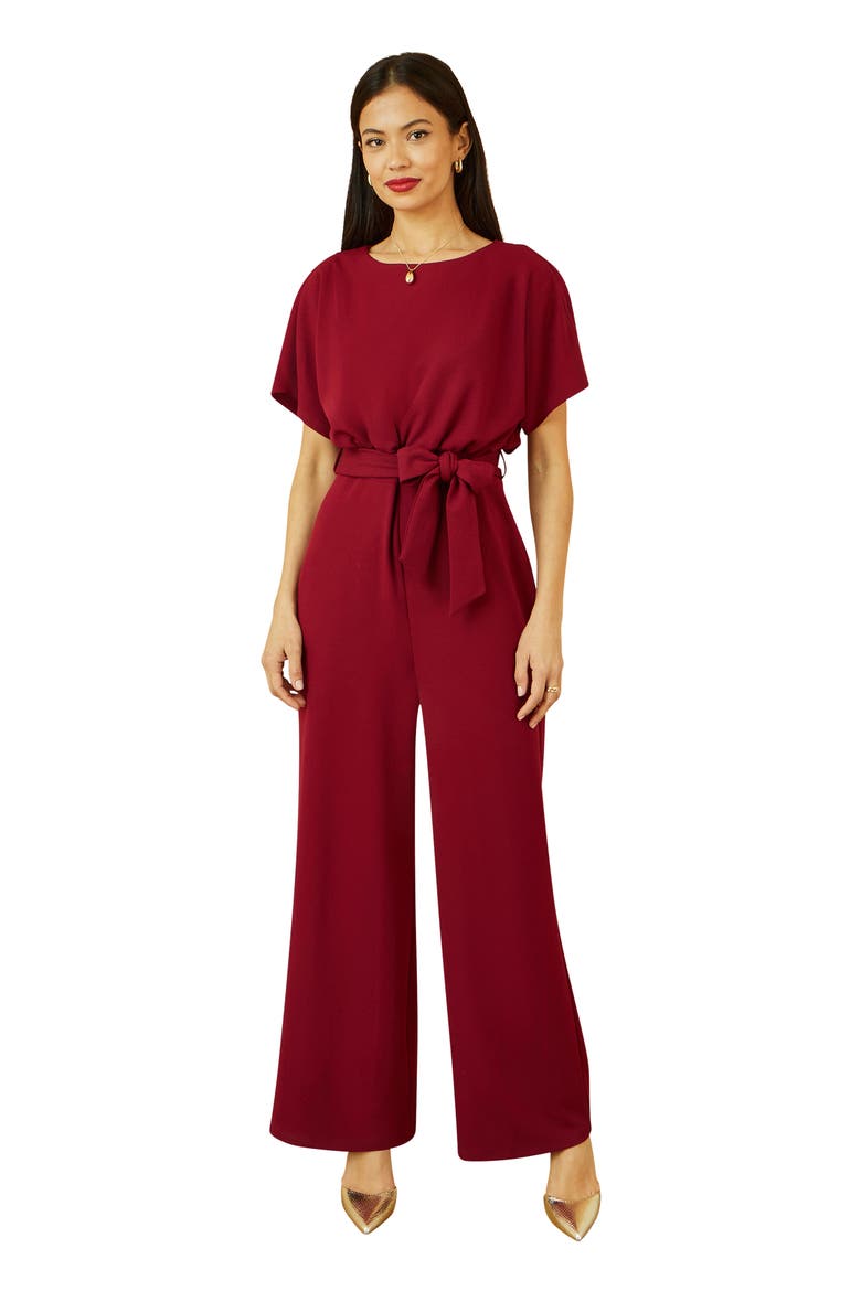 Batwing Stretch Jumpsuit, Main, color, Burgundy