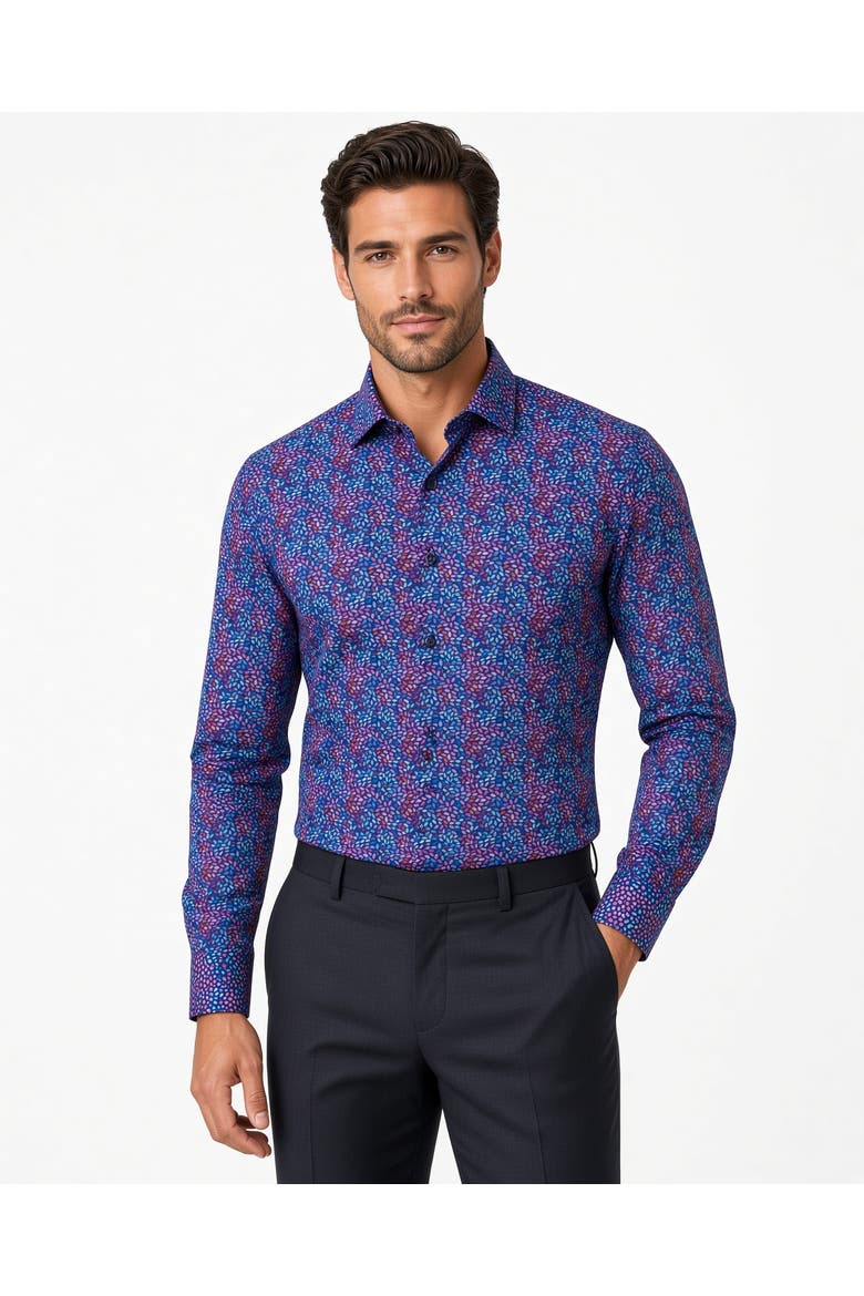 Bitto Print Button-Up Long Sleeve Shirt, Alternate, color, White Multicolor