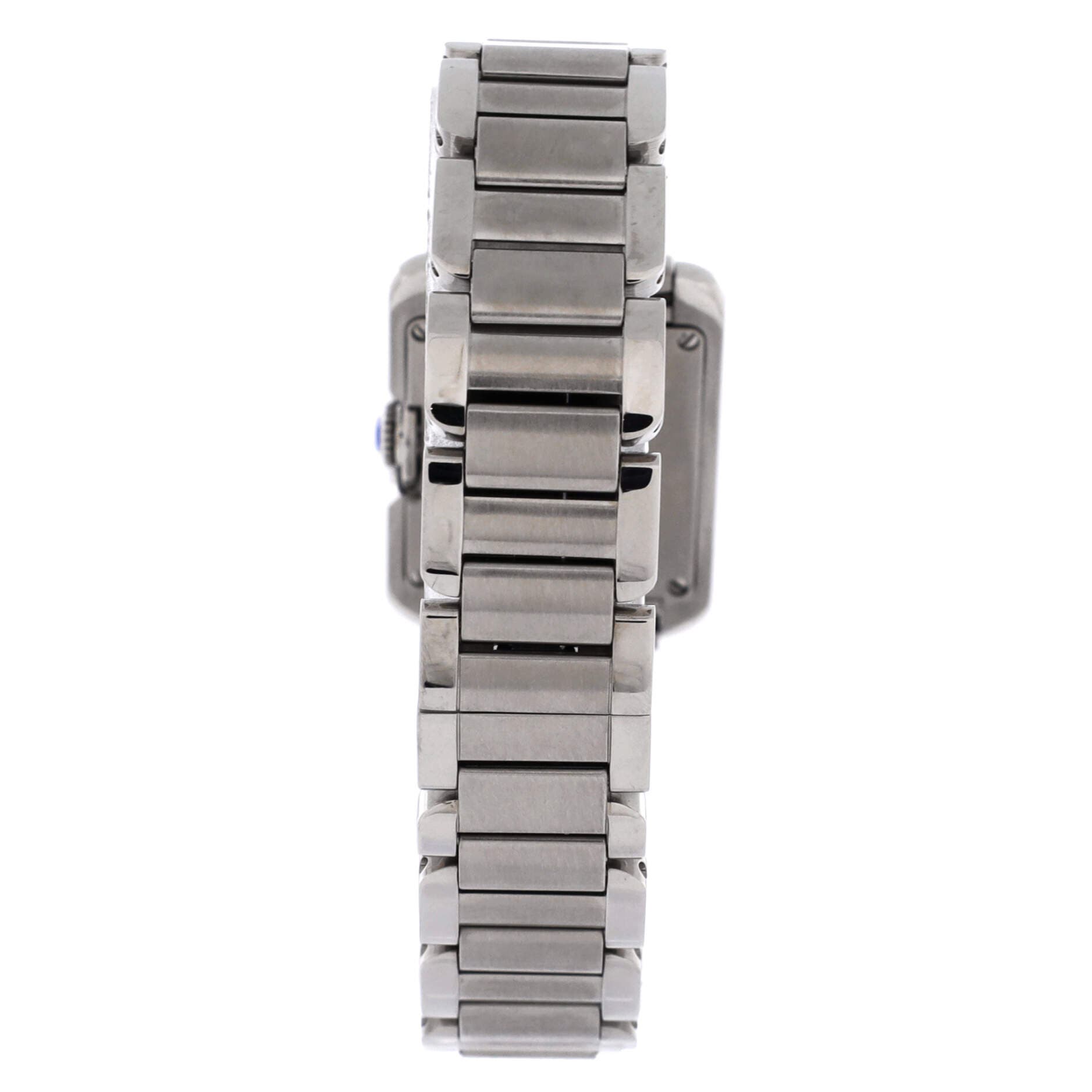 Tank Anglaise Quartz Watch Stainless Steel 23, Alternate, color, Metallic Silver