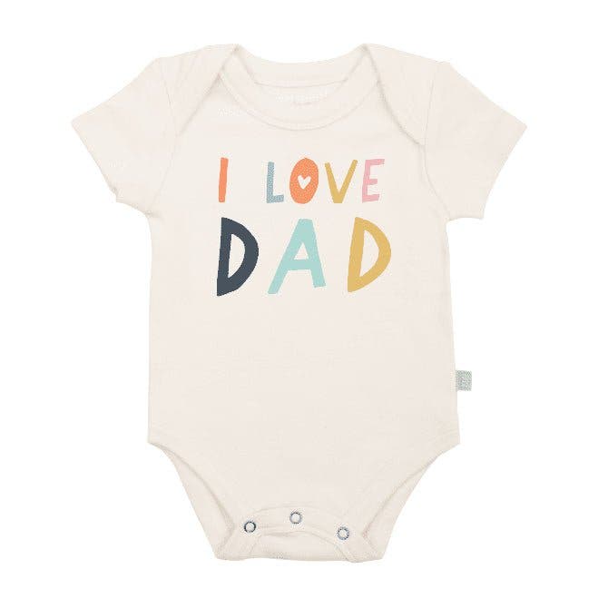 Finn + Emma Organic Graphic Tee | Love Dad in Off White 
