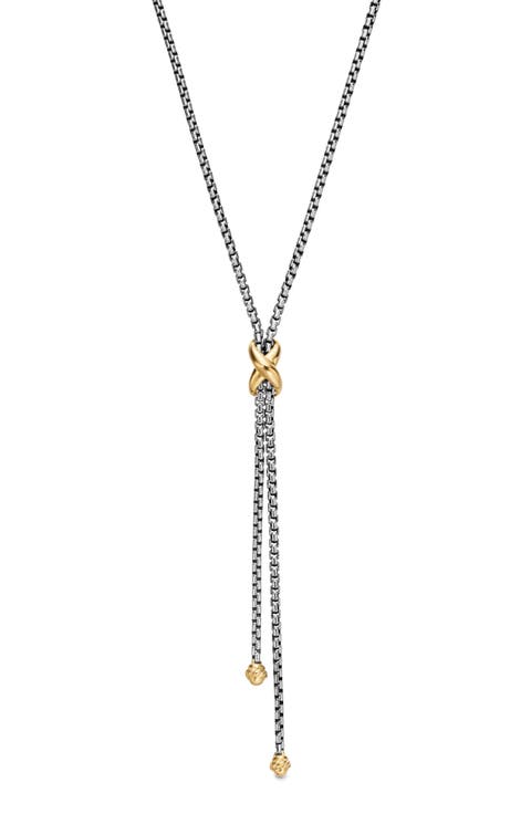 Petite X Lariat 18K Gold Y-Necklace