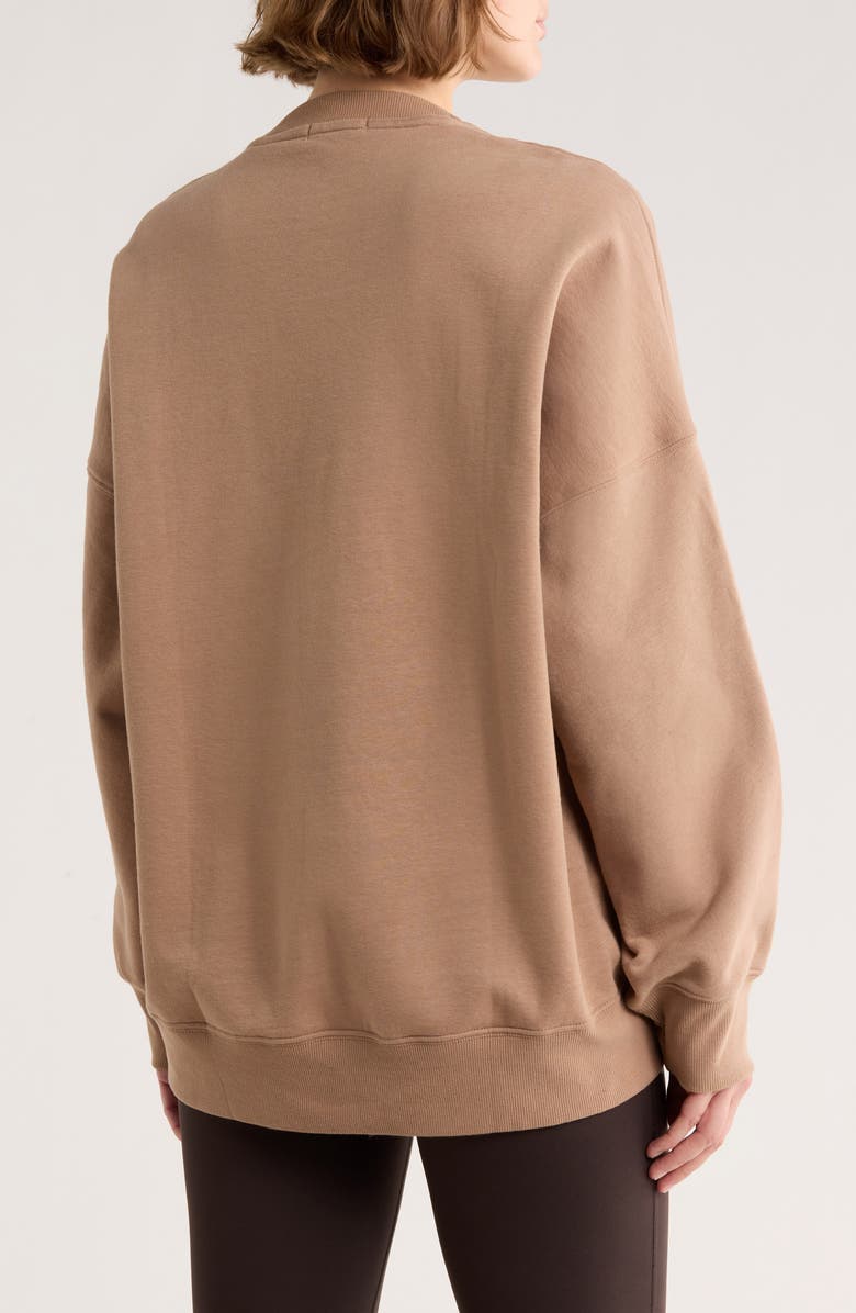 Beyond Yoga Solstice Oversize Cotton Blend Sweatshirt, Alternate, color, Desert Sand
