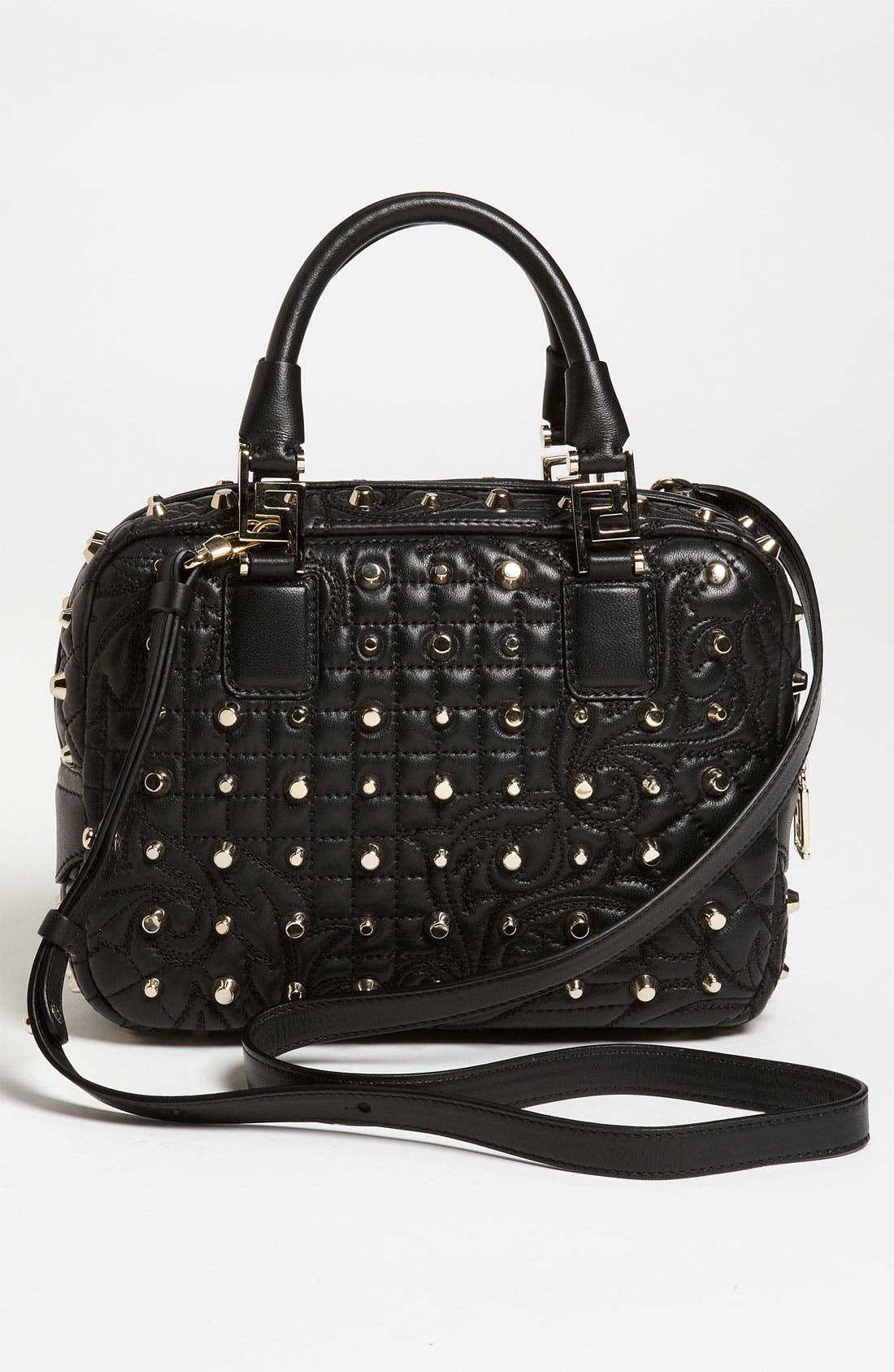 Versace 'Vanitas - Small' Leather Satchel, Alternate, color, 