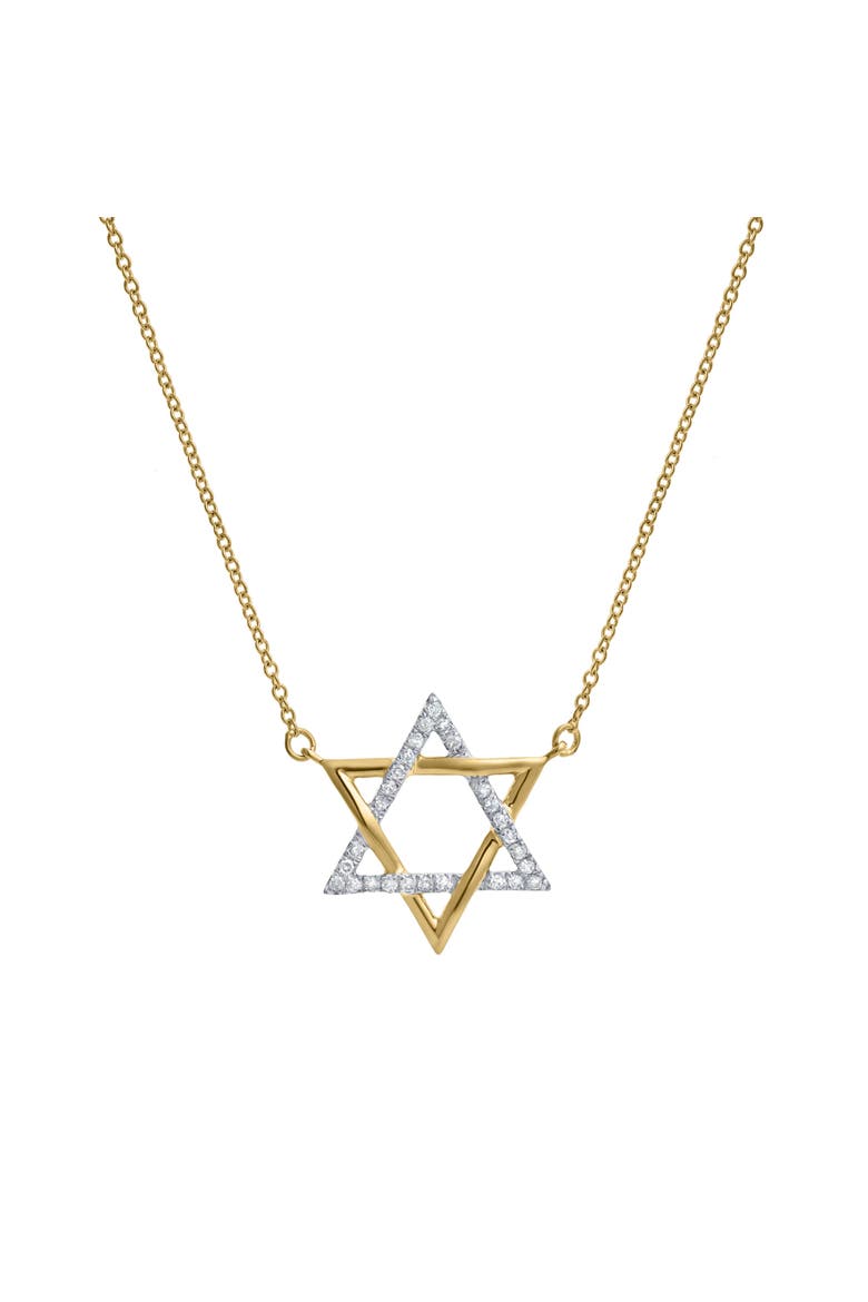 Neriah 14K Gold Star of David Diamond Pendant - 0.08 ct, Main, color, 14K Yellow Gold