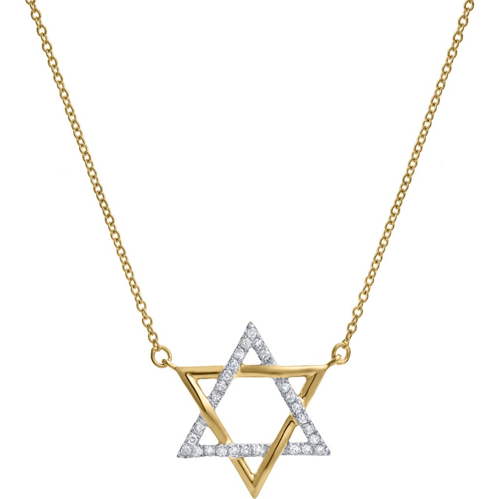 Luvmyjewelry Neriah 14k Gold Star Of David Diamond Pendant In Gold