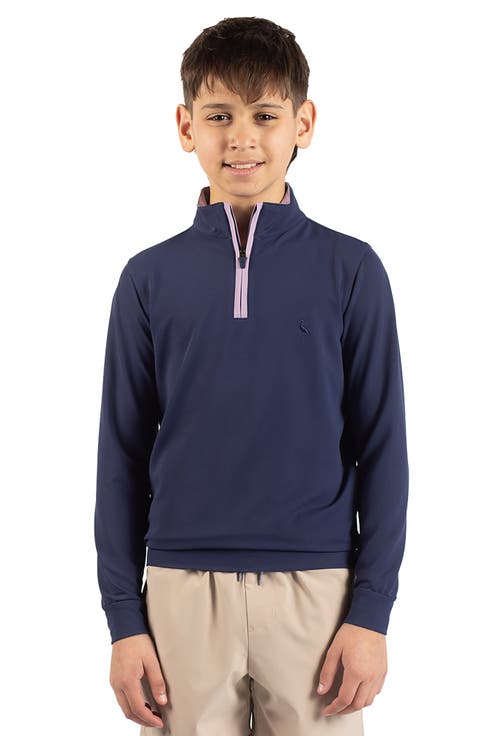 Kids' Micro Grid Textured Pullover (Big Kid)
