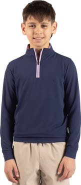 TailorByrd Kids' Micro Grid Textured Pullover