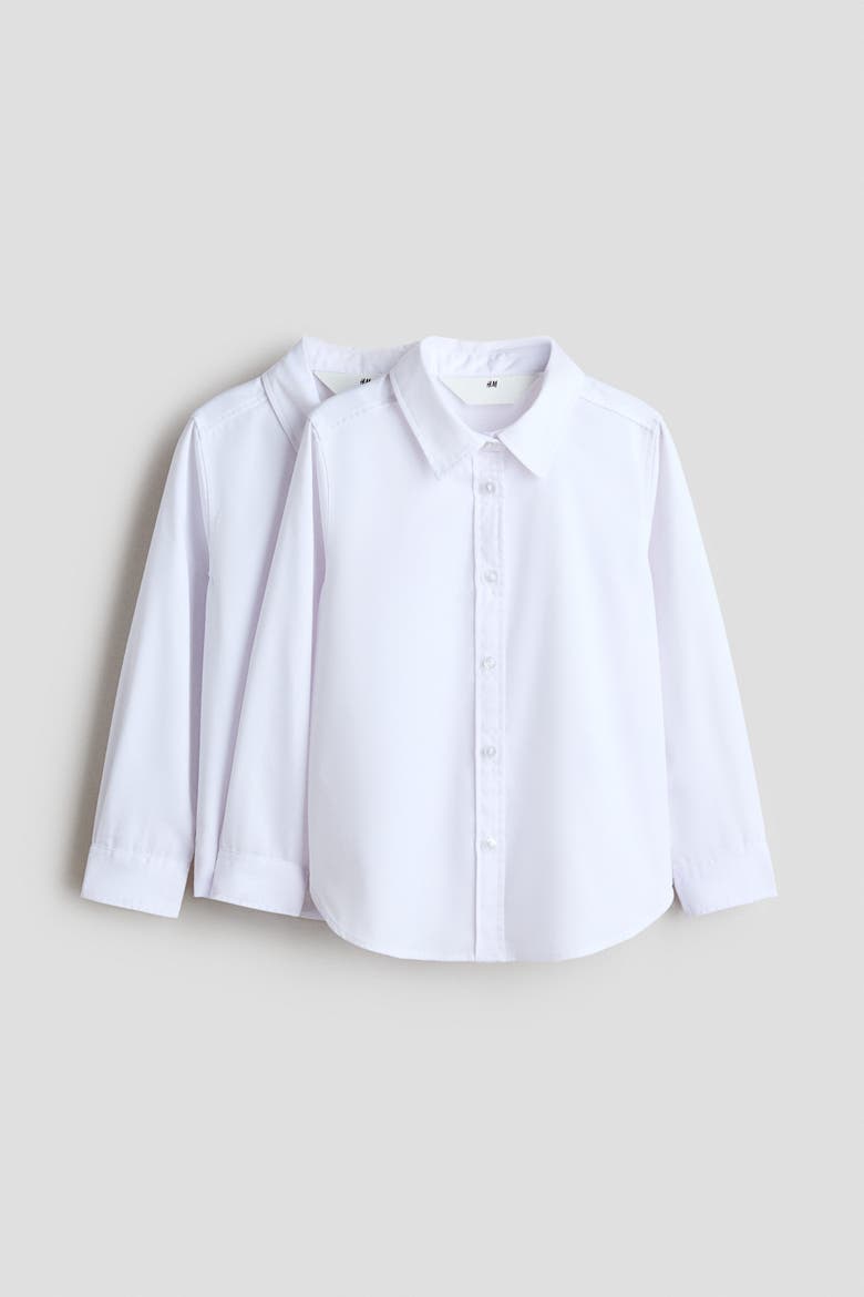 2-pack Easy-iron Shirts, Alternate, color, White