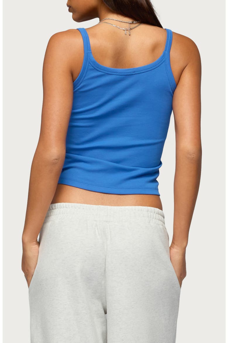 Basic Babe Stretch Cotton Crop Camisole, Alternate, color, BLUE