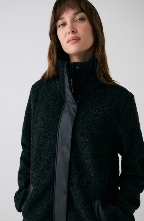 Lole Fiercely High Pile Fleece Jacket In Black