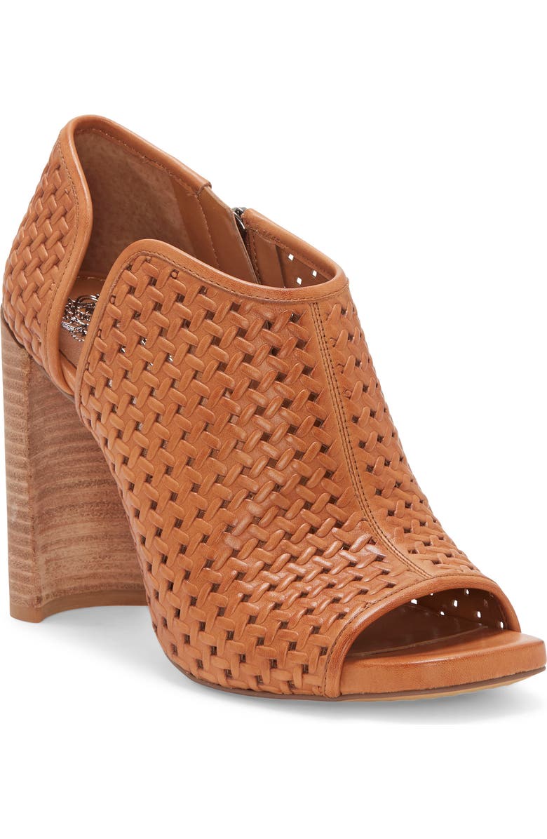 Vince Camuto Prisha Perforated Open Toe Bootie, Main, color,