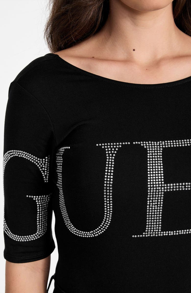 GUESS Bling Lowback Bodysuit, Alternate, color,