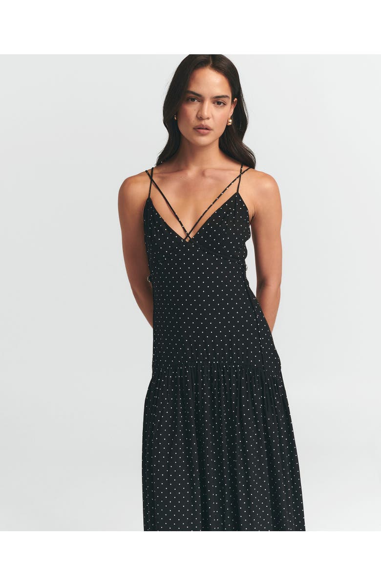 ST MRLO Paris Maxi Dress, Alternate, color, Black Base Spot